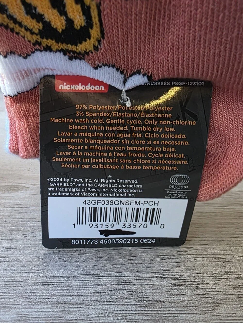 Garfield Girls Socks 2 Pack 12 Pairs Shoe Size 7-10 NWT